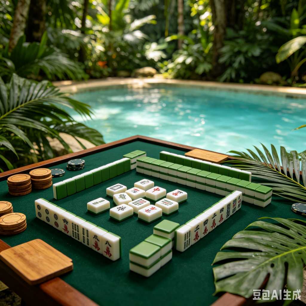 floral design mahjong set