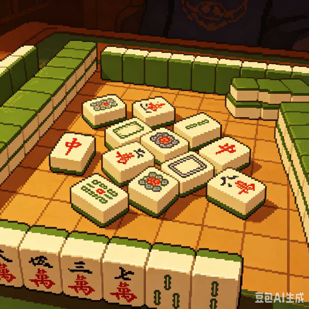 minimal text mahjong set